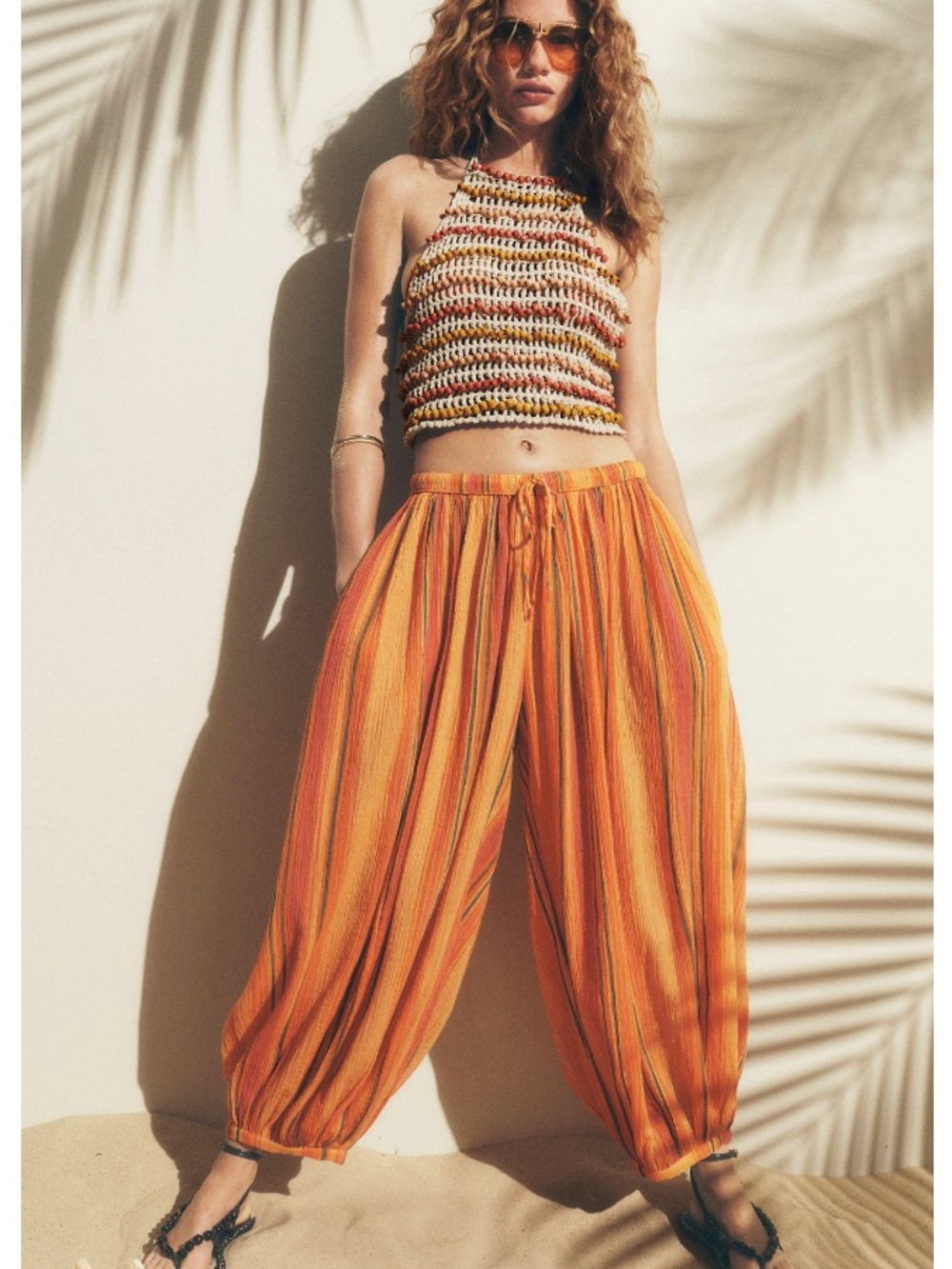 Free People Playa Party Stripe Pants NWT S